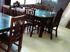 6-chair glass top dinning set