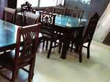 6-chair glass top dinning set