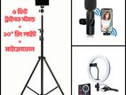 6 Fit Tripod Stand +10" Ring Light + K8 Microphone