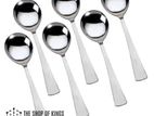 6 pcs small Size Stainless Steel Soup Spoon Set