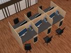 6 PERSON'S PARTITION WORKSTATION TABLE (MID- 029)