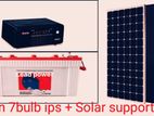 7 celling Fan+7 bulb solar + ips Genuine indian Version