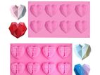 8 Hole 3D Diamond Love Silicone Mold