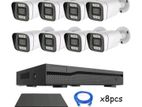 8-Pcs Cctv Camera 08Channel DVR Full Package (Cc Camera)