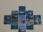 9 pcs of starry night wall decoration