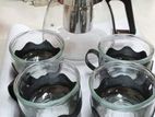 900ml Glass Bubble Teapot with 4 pcs Cup