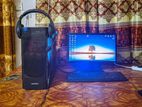 A full desktop setup with monitor