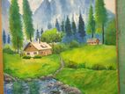 A heaven in the hills(watercolour painting)