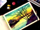 A natural beauty theme painting