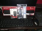 A-tach keyboard, Mouse, 4 port usb hub combo