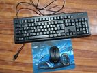 A4tech Wire Keyboard & Wireless Mouse With pad Combo