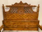 আধুনিক সেগুন কাঠের তৌরি বেড মডেল BL135F