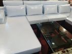 আর্কষনীয় ডিজাইন এর white color (L) shape sofa.NEW