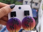 Acrylic 3D painted earrings