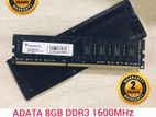 ADATA 8GB DDR3 1600 MHZ DESKTOP RAM, With ( 2 Years Warranty