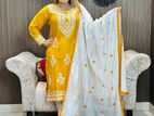 Embroidery Cotton Three Piece