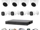 AHUA 8-Pcs Set Full Color CCTV CAMERA PACKAGE (2MP-1080p Camera)