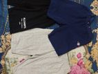 All Saints Black, Grey & Blue 100% Cotton Relaxed Fit Sweat Shorts