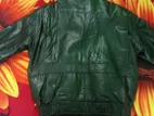 Pure cow leather bomber jacket