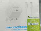 Anker 20w Charger with Pd Cable