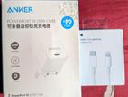 Anker 20W PD adapter & type C to lightning cable