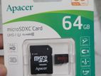 Apacer 64 GB micro SD Card (NEW)