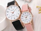 অফার 2pcs Couple Watches WatcMen Waterproof Clock Male Calen