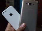Apple iPhone 5C i phone +Samsung j2 (Used)
