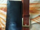 Wallet and leather belt for sell