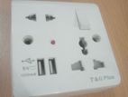 Aqua dual usb plus multi function socket