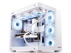 ARESZE GZ360W WHITE E-ATX GAMING CASE WITH ARGB 4 FAN