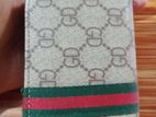 অরিজিনাল gucci লেদার মানি ব্যাগ উইথ মেটাল চেইন