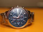 ARMANI EXCHANGE Mens Stainless/Blue Chrono Watch AX2155 New!
