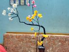 Artificial three color grafted Cherry Bonsai craft