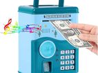 ATM Bank Light music fingerprint unlock automatic roll money