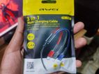 Awe Multi charging cable একের ভিতর তিন নিউ ইনটেক