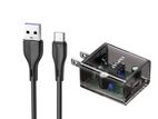 Awei C11t Fast Charging Type‑c Transparent Adapter with 1m Cable
