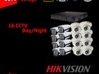 বাসা বাড়ি জন্য সি ক্যামেরা Hikvision 16 Cctv Camera Package