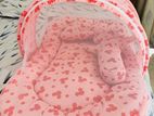 Baby bed with 1 pillow, side pillow & mosquito net