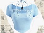 Baby Blue Halter Neck Top