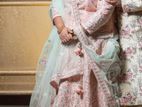 Baby Pink And Mint Lehenga Brought from India