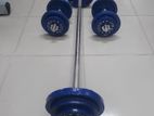 Barbell Set Blue : 32.5KG with 12" 2 PCS and 4 feet