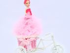barbie doll with van showpiece, home decorations gift items