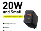 Baseus 20W PD3.0, QC4.0 Fast Charging Dual USB Port (Type C & A) Changer