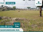 Bashundhara R/A Plot For Sale # (I-Ex Block ) / (5 Katha)