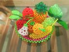 Bead Fruit basket with fruit's (পুথির ফলসহ ফলের ঝুড়ি)