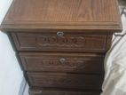 bedside table with 3 locking drawer