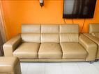 Beige Leather Couch