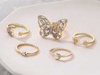 Big Butterfly Ring set (5 piece)