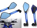 Bike Looking Glass - Rear View Blue Anti-glare Mirror